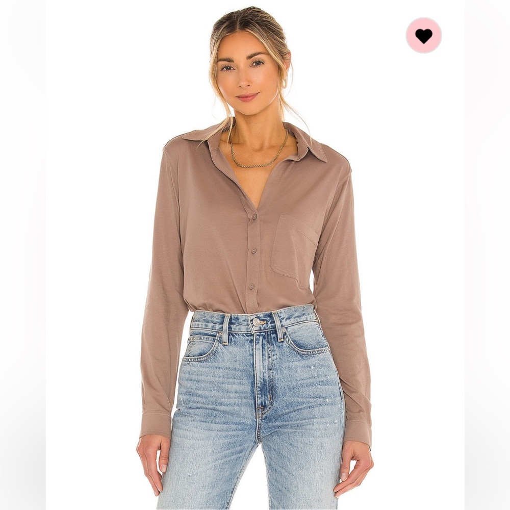 Bobi Lightweight Jersey Button Up In Java - image 1